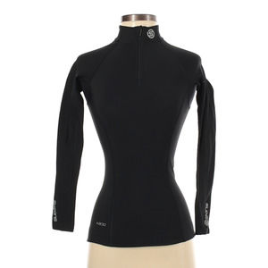SKINS | 1/4 Zip Compression Black Mock Neck Running Pullover Top Women XS